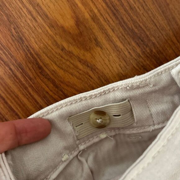 Abercrombie & Fitch high-rise wide leg 11/2 Stretch jeans size 11/12 regular cre - Picture 6 of 6